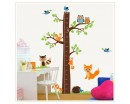 Tree Growth Chart Wall Decal Growth Chart Wall Stickers Tree Owls Mushrooms Hedgehog Lovely 